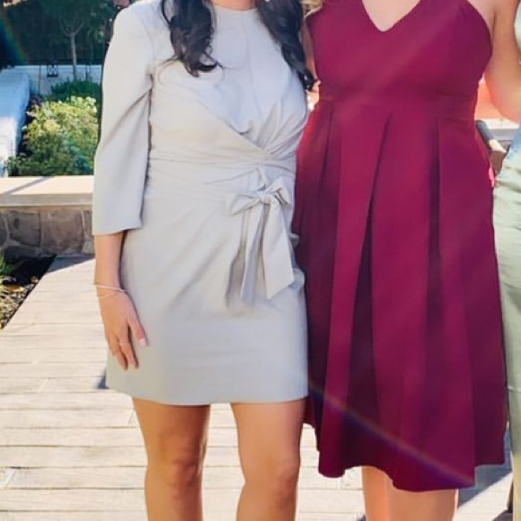 ASOS DESIGN Petite tie wrap around mini - Picture 2 of 2